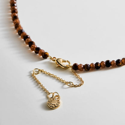 Lavisa - Personalized Semi-Precious Beaded Name Necklace - Clasp & Finish View