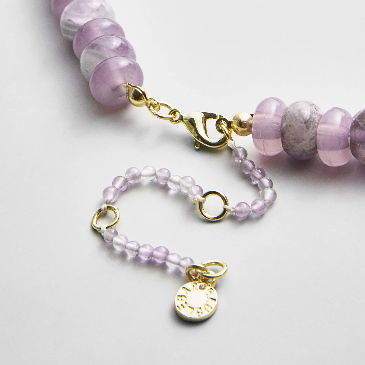 Lavisa - Semi-Precious Amethyst Beaded Necklace - Clasp & Finish View