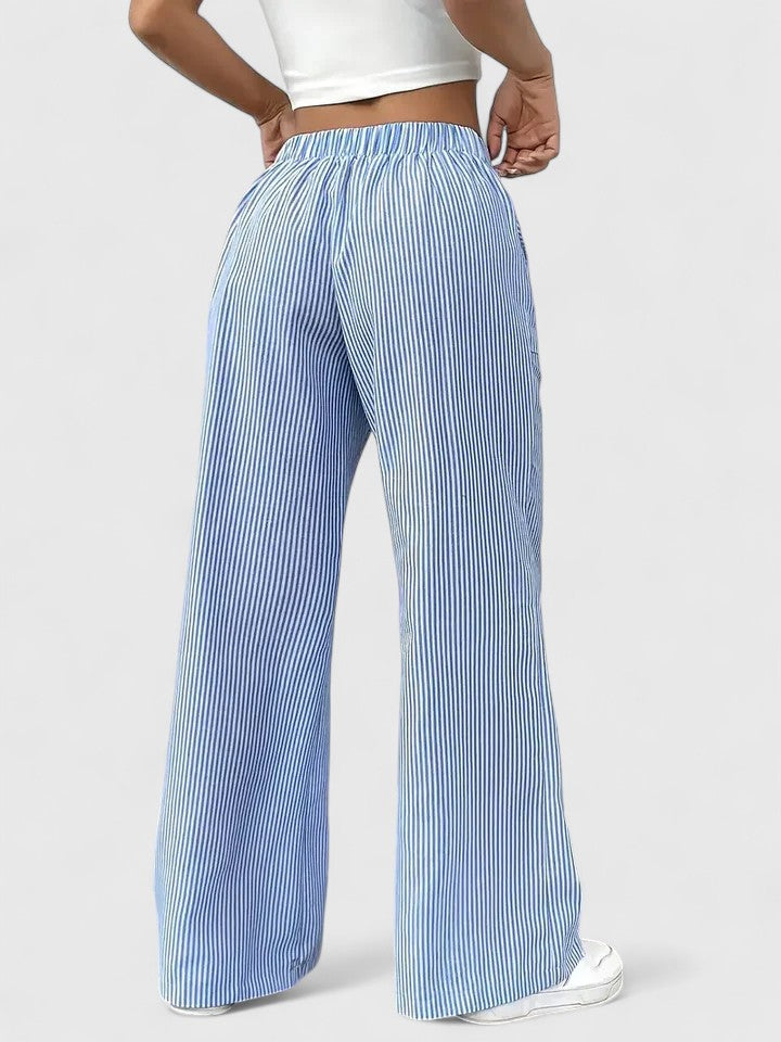 Lavisa - Relaxed Wide Leg Drawstring Pants with Pockets