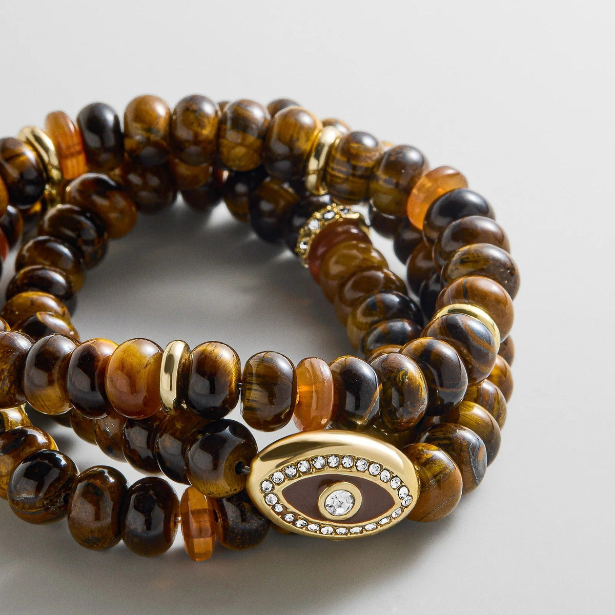 Lavisa - Energy Aligned Evil Eye Bracelet Set - On-Model & Scale View