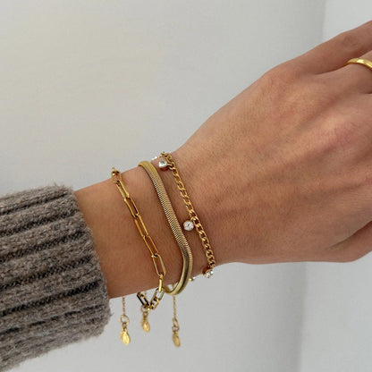 Lavisa - Waterproof Stacking Bracelet Set - Detail & Styling View