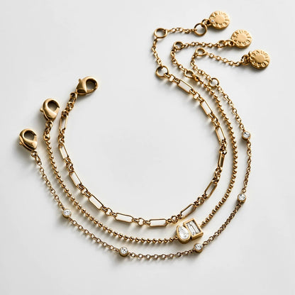 Lavisa Cosette waterproof gold chain bracelet set