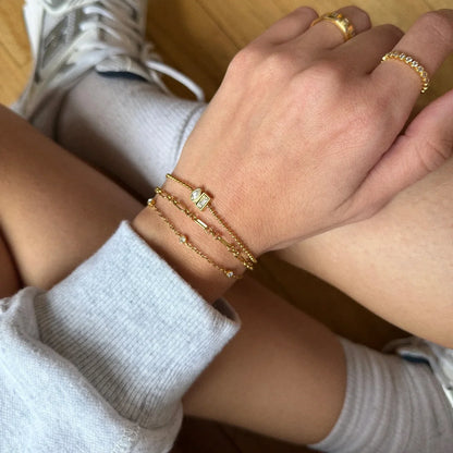 Cosette Waterproof Gold Bracelet Set - Detail & Styling View