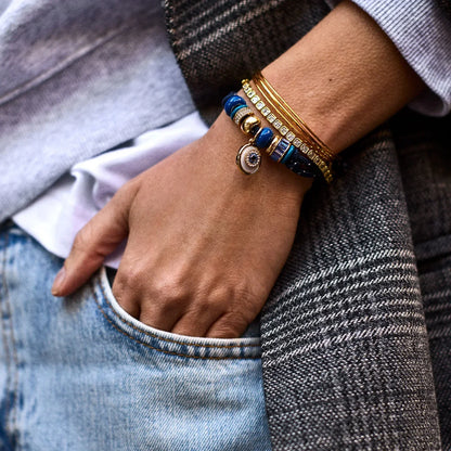 Lavisa - Paracord Evil Eye Statement Bracelet - Detail & Styling View