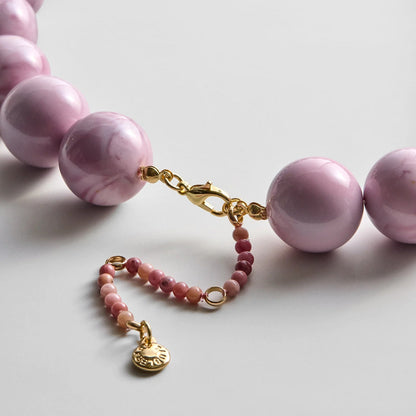 Lavisa - Beaded Statement Necklace - Clasp & Finish View