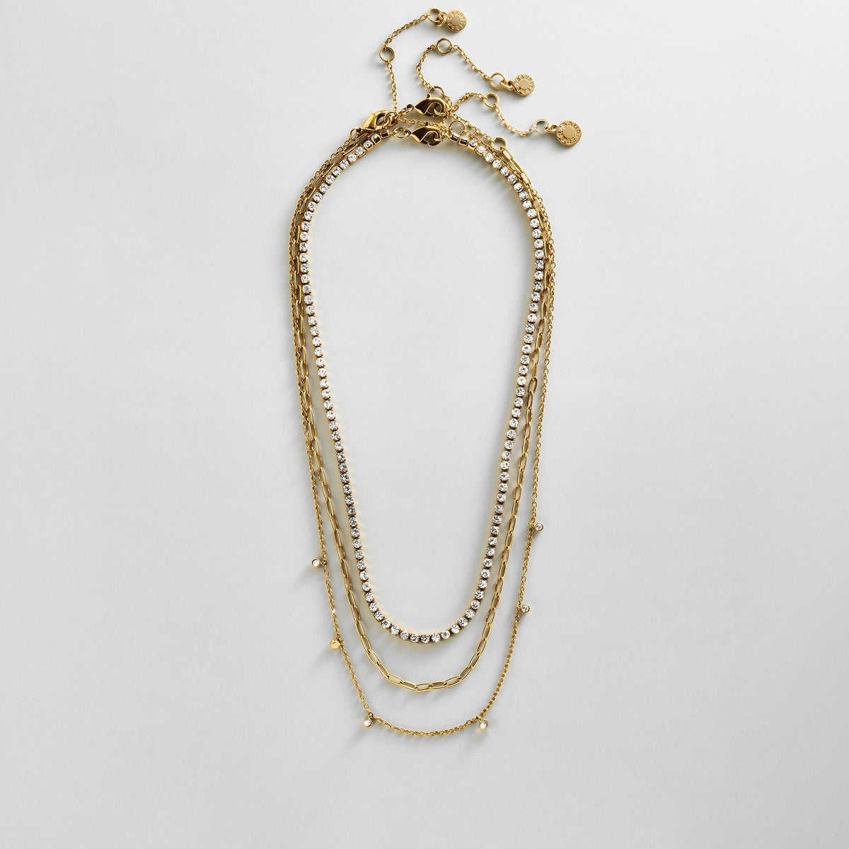 Lavisa - Waterproof Layered Necklace Set - Stainless Steel Jewelry - Clasp & Finish View
