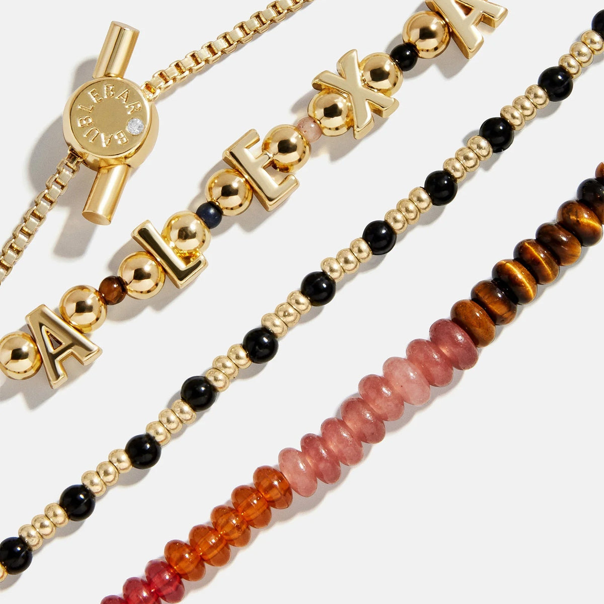 Lavisa - Custom Layered Bracelet Semi-Precious Stone Wrist Stack - Clasp & Finish View