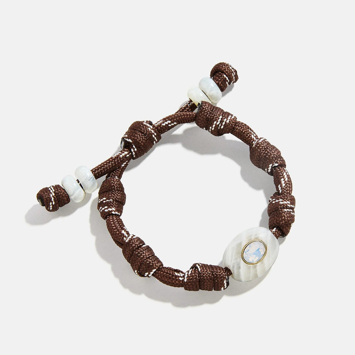 Lavisa moonstone semi-precious gemstone bracelet on a durable brown paracord band