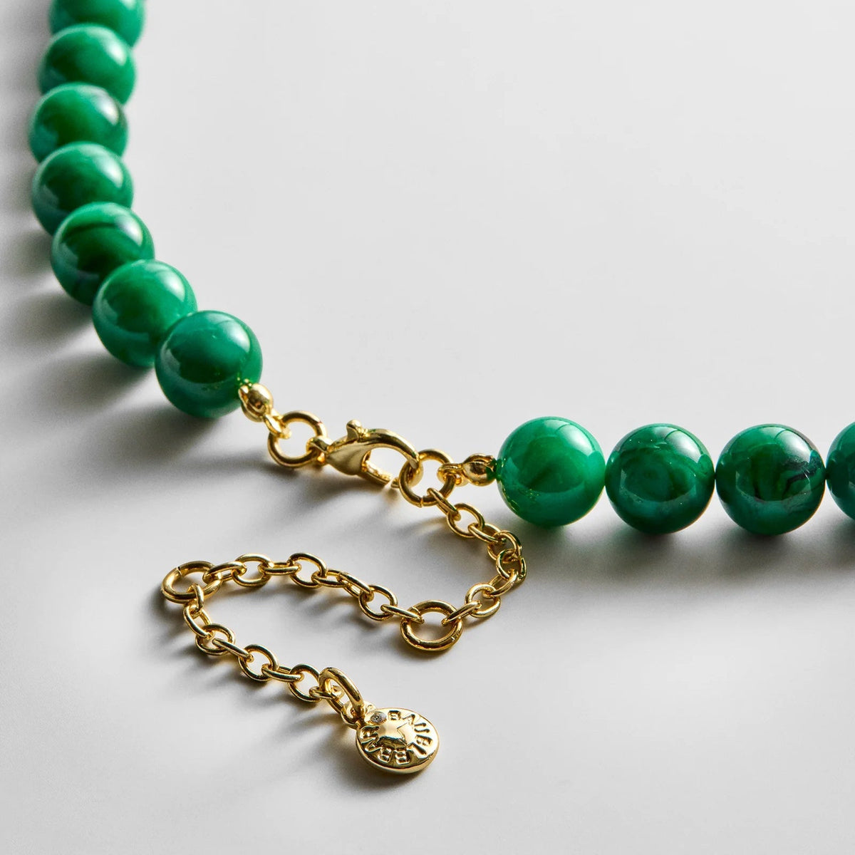 Lavisa - Beaded Ring Charm Necklace - Side Profile View