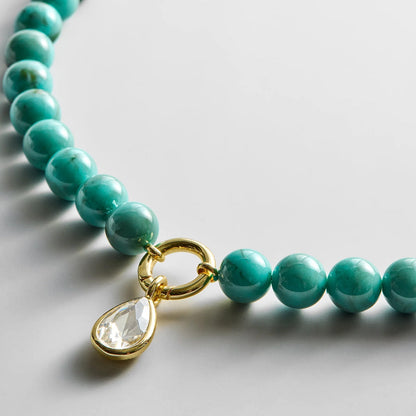 Lavisa - Beaded Ring Necklace With Interchangeable Charm Holder - Clasp & Finish View