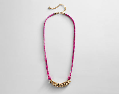 Lavisa - Custom Bubble Letter Paracord Necklace - Clasp & Finish View