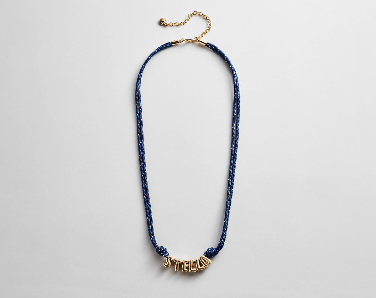 Lavisa - Custom Bubble Letter Paracord Necklace - Clasp & Finish View