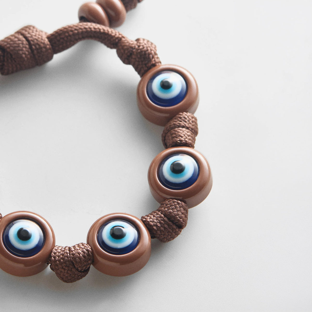 Lavisa - Evil Eye Knotty Cord Bracelet - On-Model & Scale View