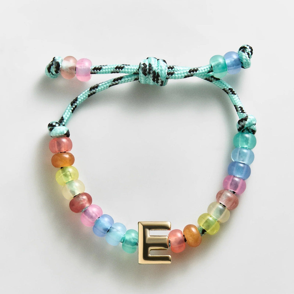 Lavisa - Waterproof Initial Beaded Bracelet - Side Profile View
