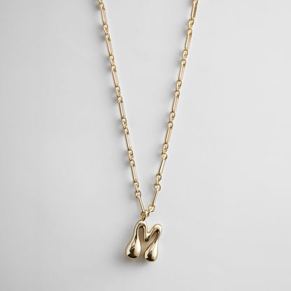 Lavisa - Oversized Bubble Custom Initial Statement Necklace - Clasp & Finish View
