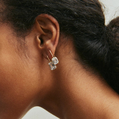 Lavisa - Moissanite Bezel Drop Earrings - Product Gallery View 16