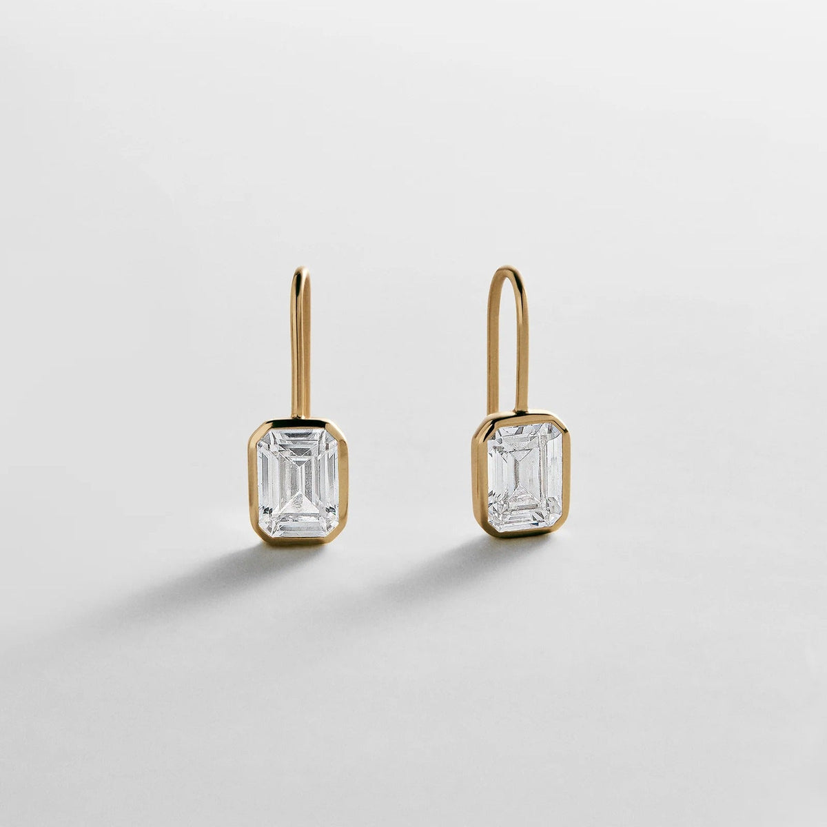 Lavisa - Moissanite Bezel Drop Earrings - Product Gallery View 15