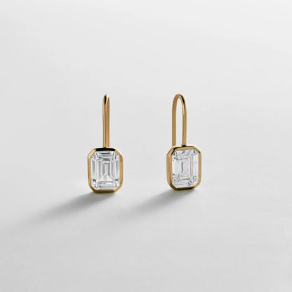 Lavisa - Moissanite Bezel Drop Earrings - Product Gallery View 15