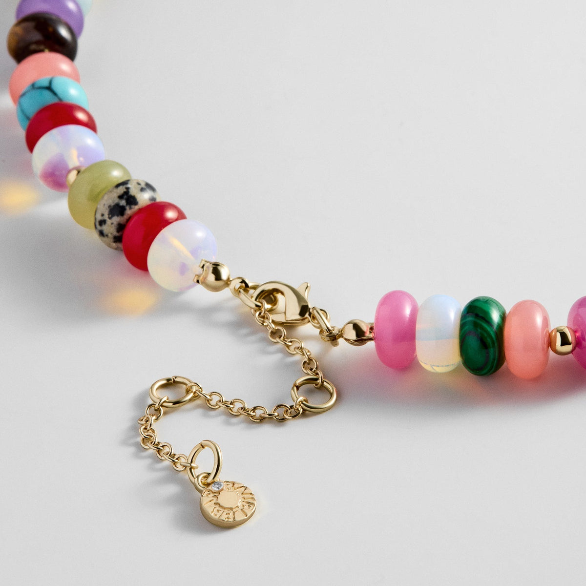Lavisa - Personalized Bubble Letter Beaded Initial Necklace - Product Gallery View 26