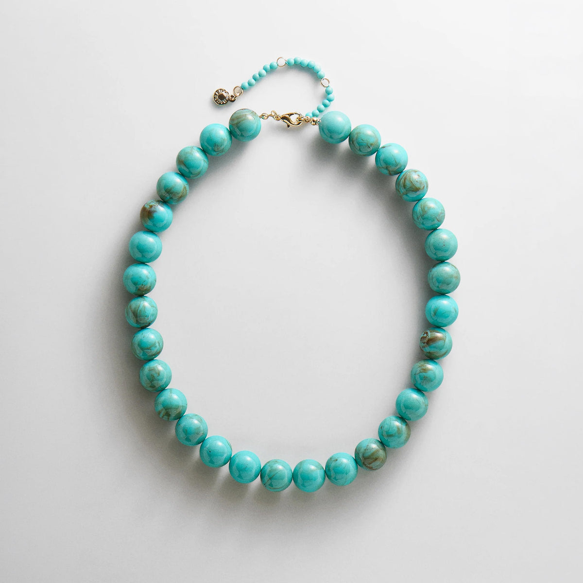 Lavisa turquoise resin bead layering necklace