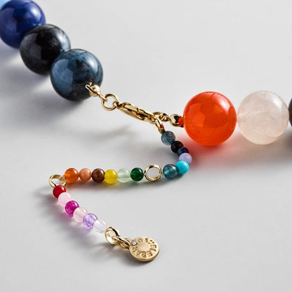Lavisa - Layering Beaded Necklace With Multicolored Resin Beads - Side Profile View
