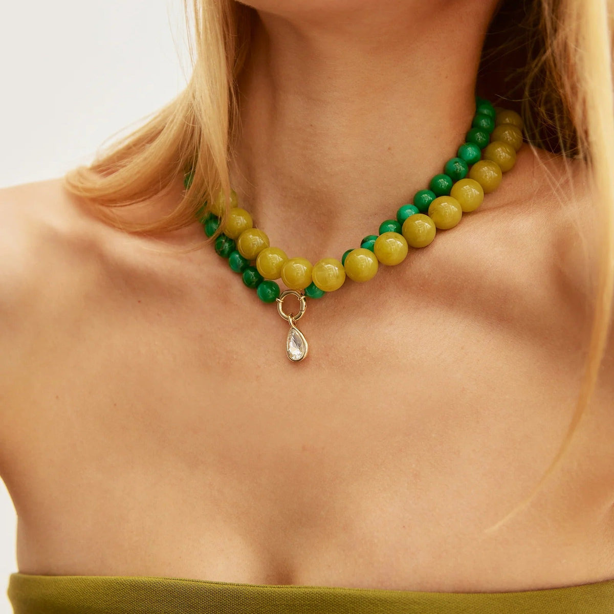 Lavisa - Lightweight Beaded Layering Necklace - Detail & Styling View