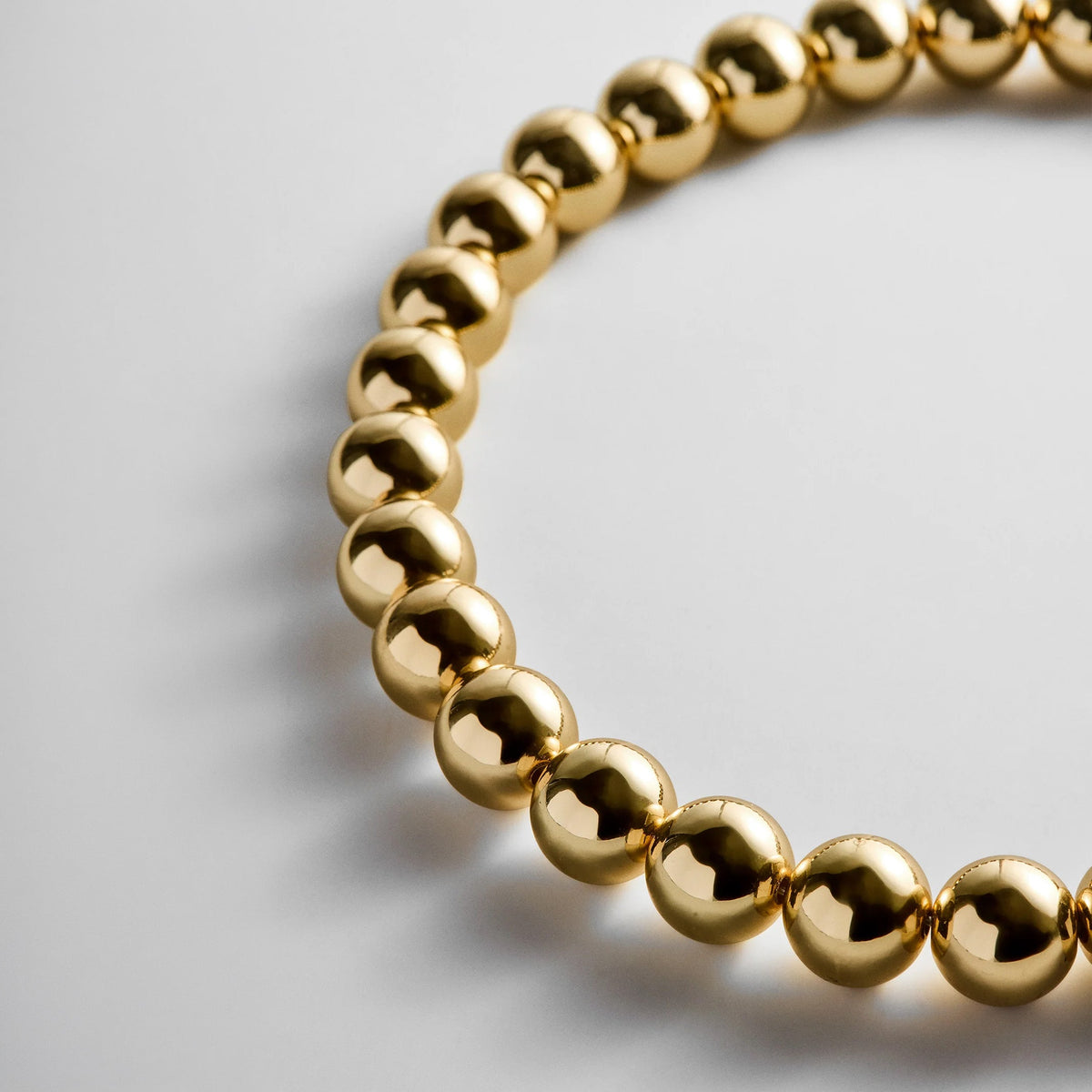 Lavisa - Gold Beaded Necklace Layering Jewelry - On-Model & Scale View