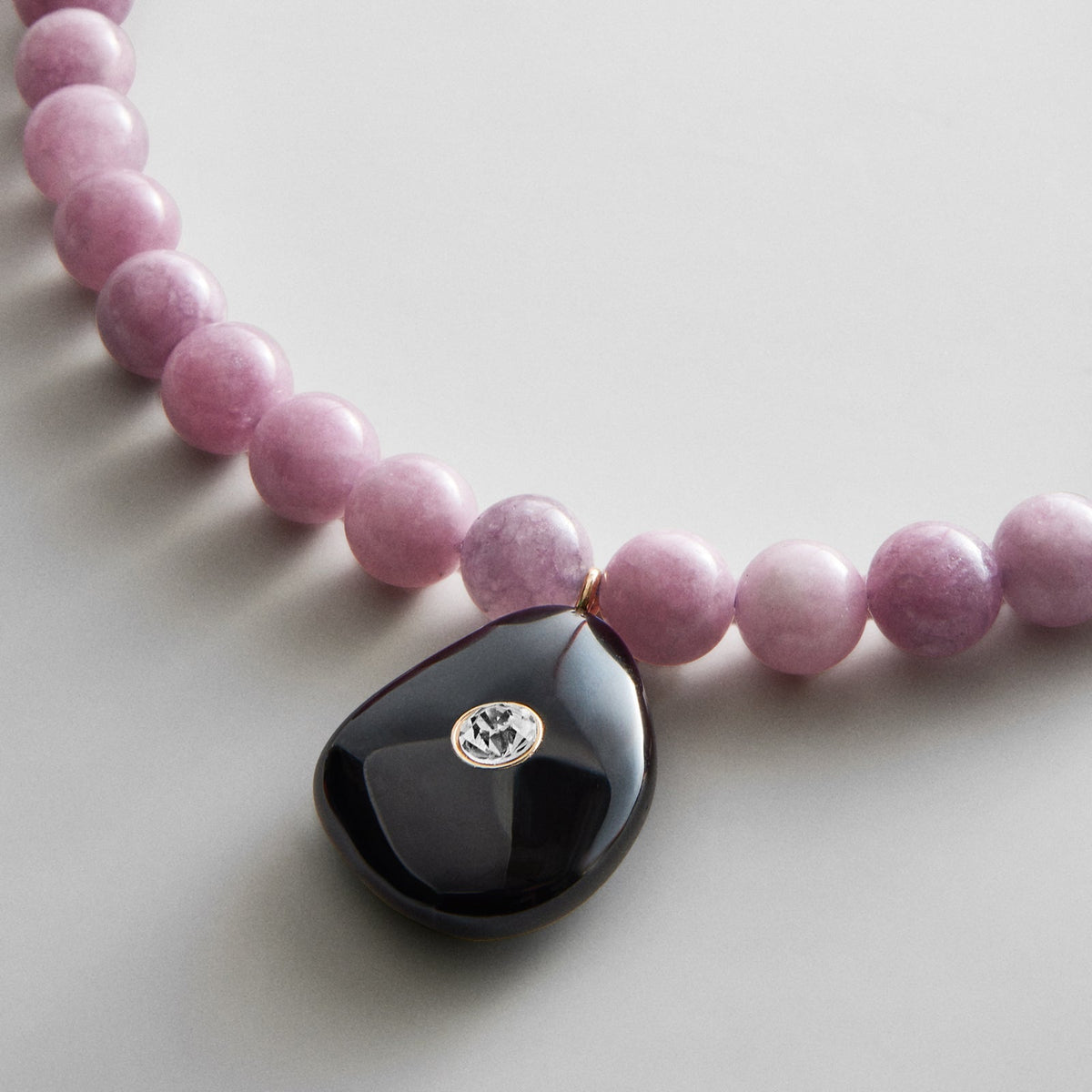 Lavisa - Jamie Semi-Precious Beaded Necklace - On-Model & Scale View