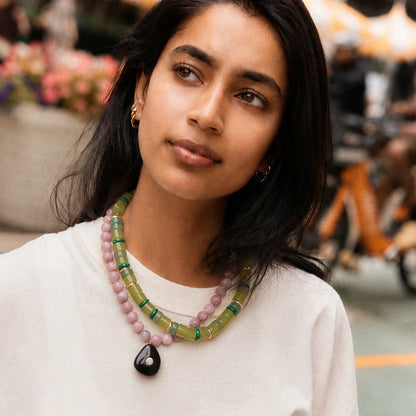 Lavisa - Jamie Semi-Precious Beaded Necklace - Detail & Styling View
