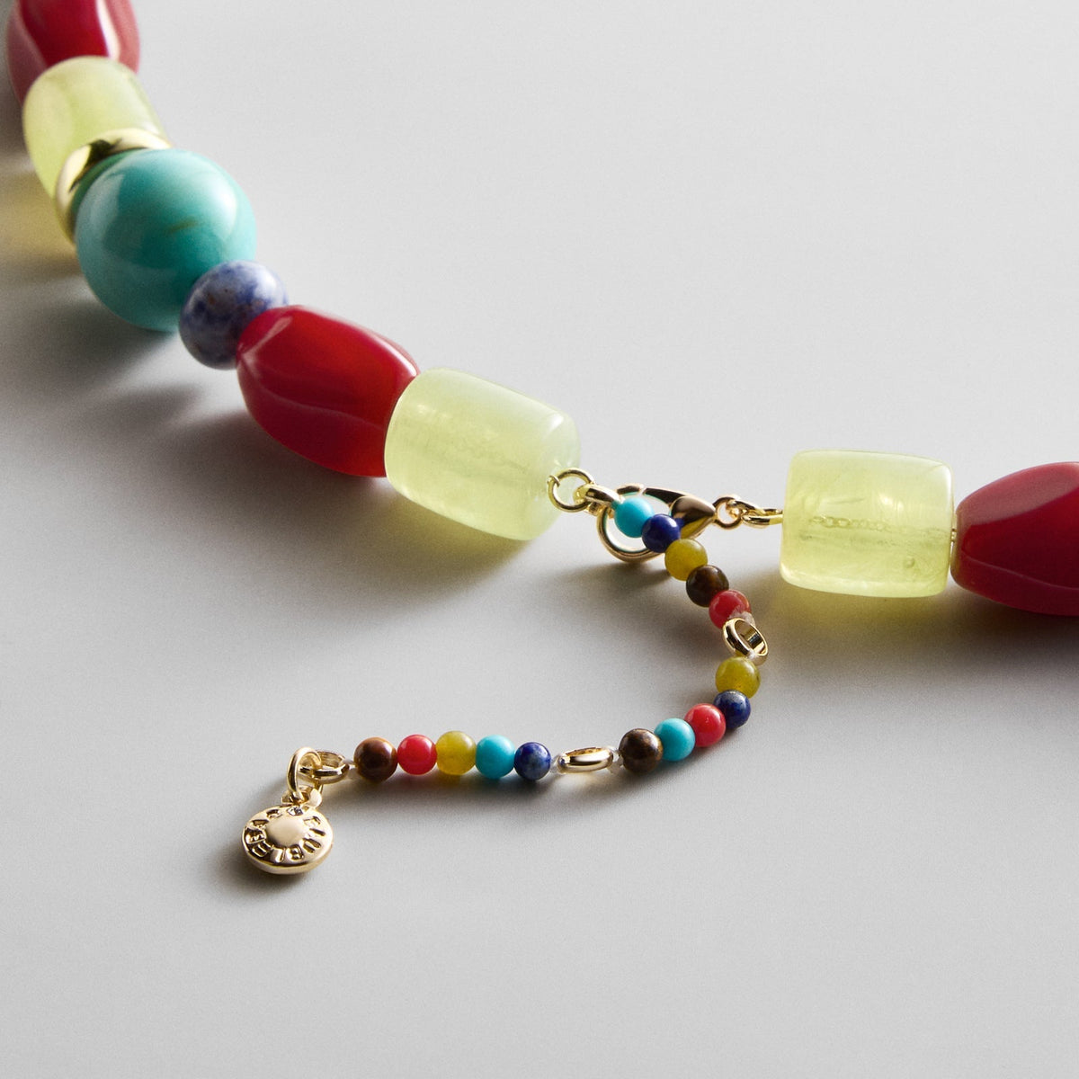 Lavisa - Multi-Stone Semi-Precious Beaded Necklace - Clasp & Finish View