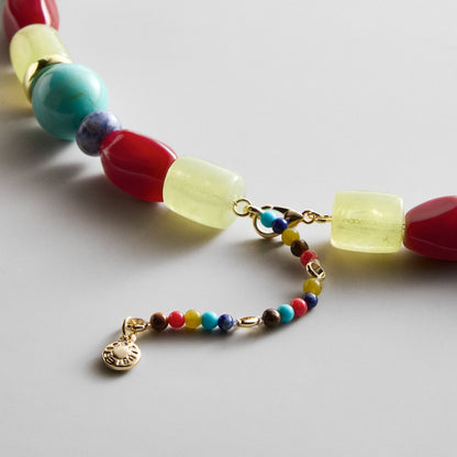 Lavisa - Multi-Stone Semi-Precious Beaded Necklace - Clasp & Finish View