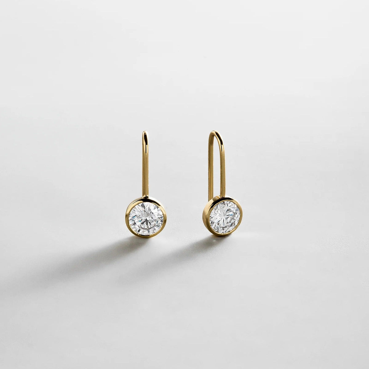 Lavisa - Moissanite Bezel Drop Earrings - Product Gallery View 9