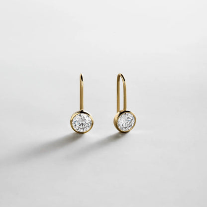 Lavisa - Moissanite Bezel Drop Earrings - Product Gallery View 9
