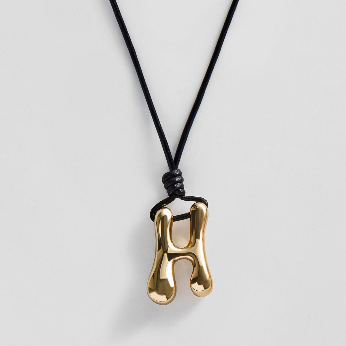 Lavisa - Cord Initial Bubble Necklace - Personalized Letter Jewelry - Product Gallery View 8