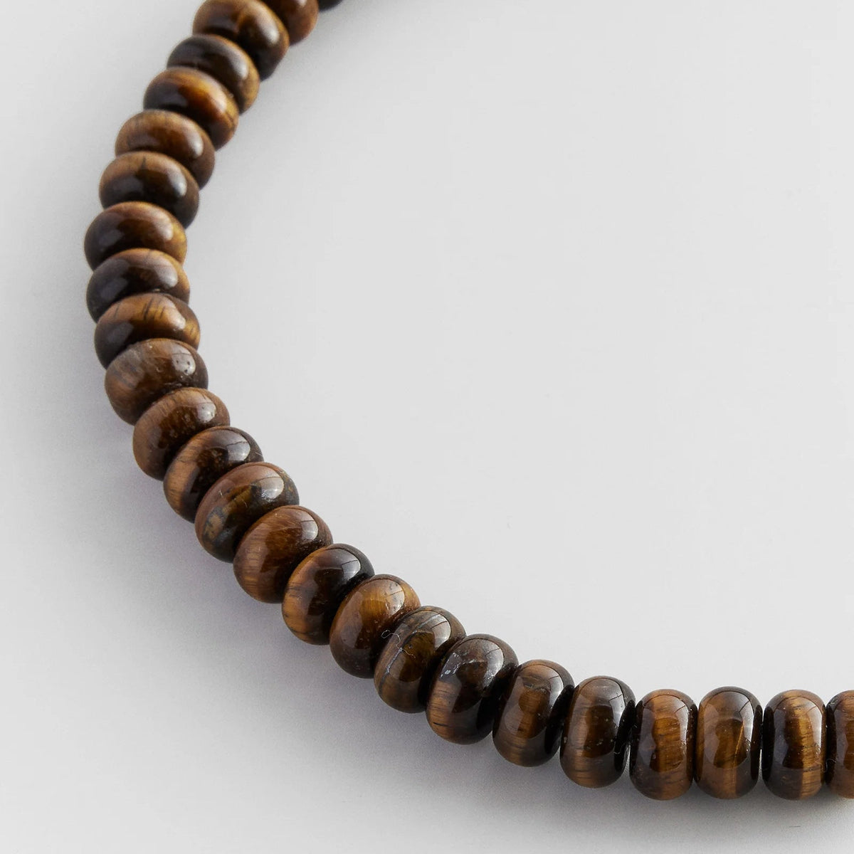 Lavisa - Tiger's Eye Beaded Necklace - Semi-Precious Layering Jewelry - Clasp & Finish View