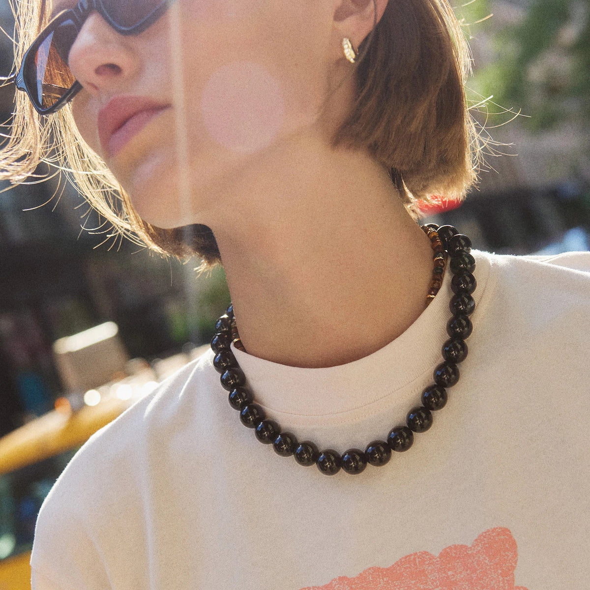 Lavisa - Mini Beaded Layering Necklace - Detail & Styling View