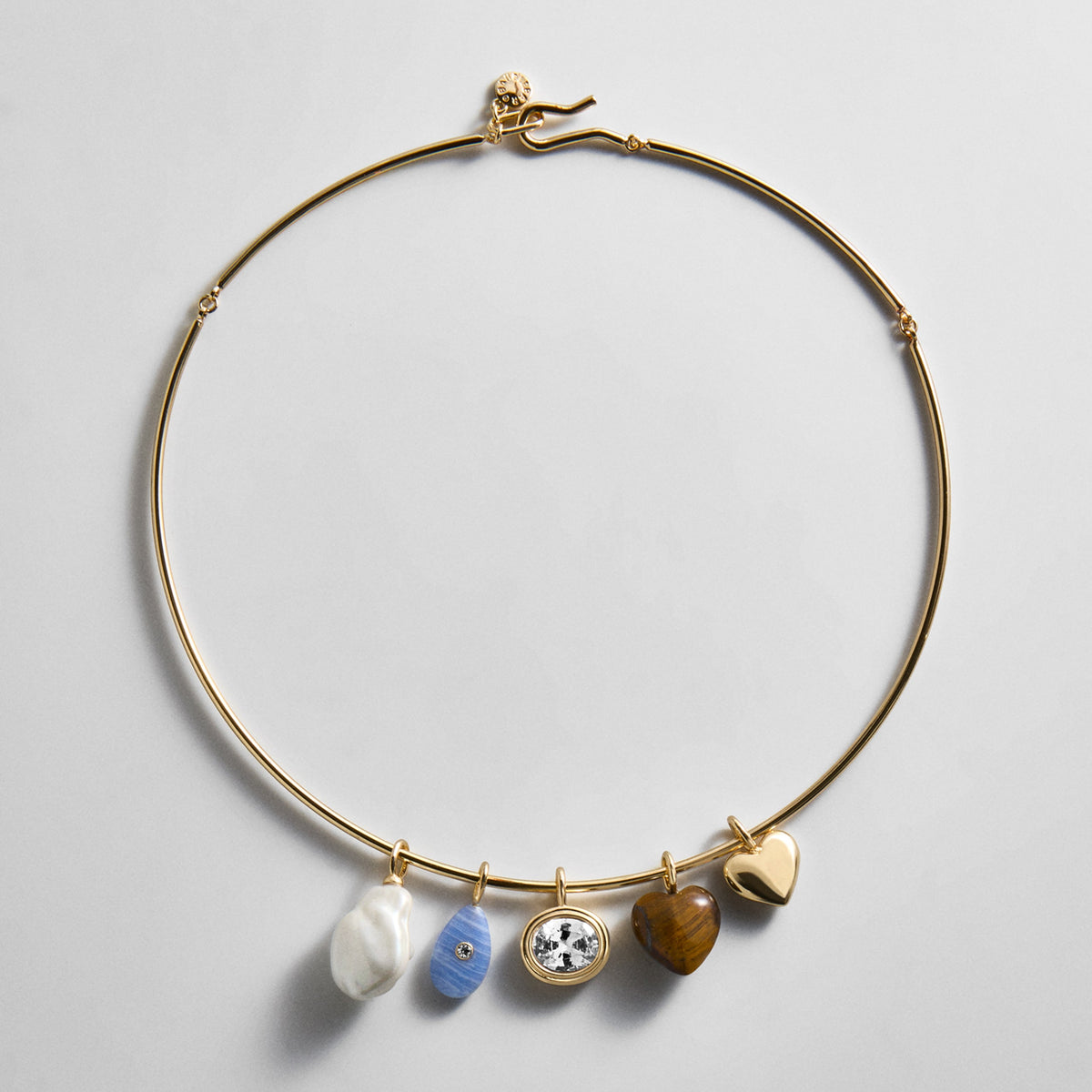Lavisa - Removable Charm Collar Necklace - Clasp & Finish View