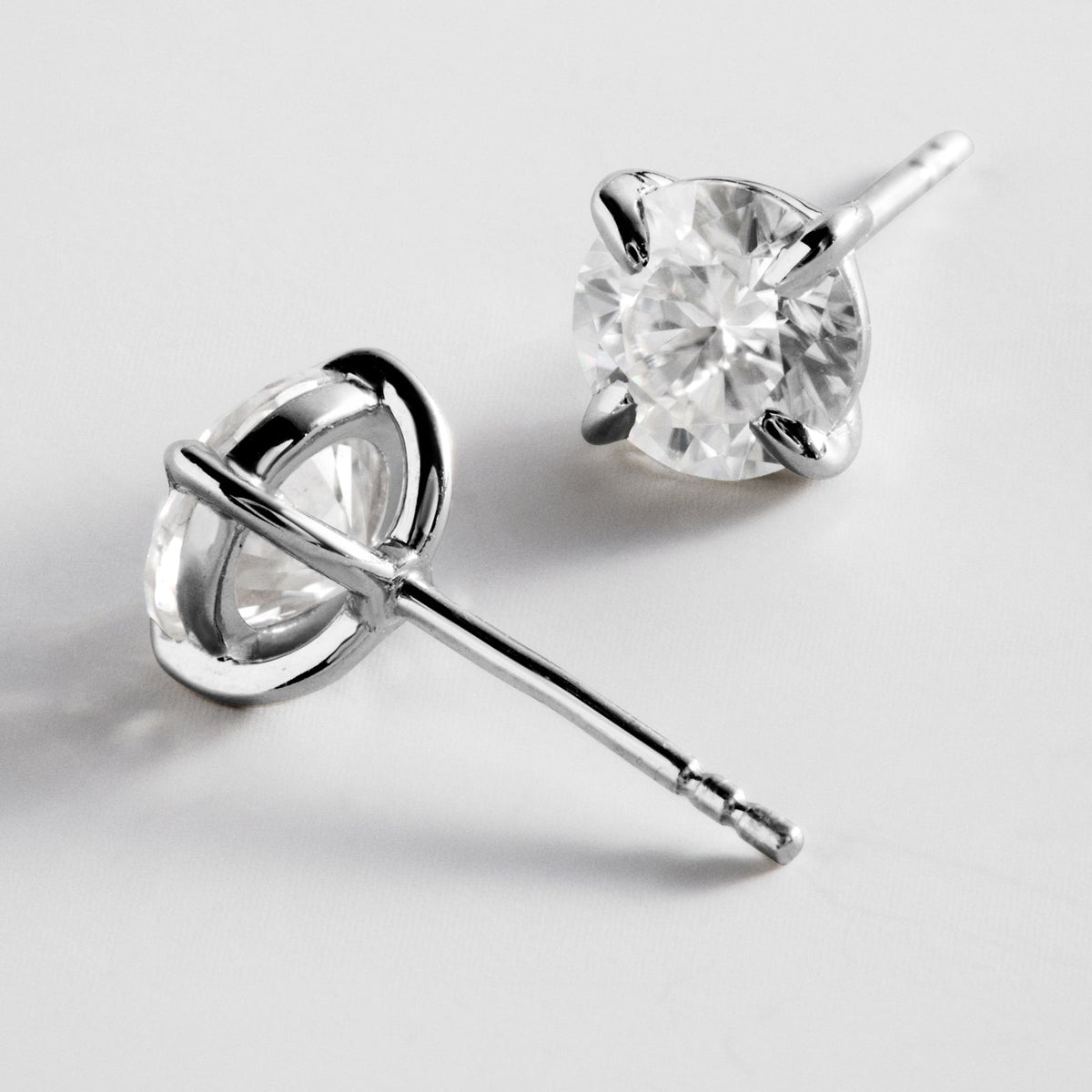 Lavisa - Essential Crystal And Moissanite Stud Earrings - Product Gallery View 18