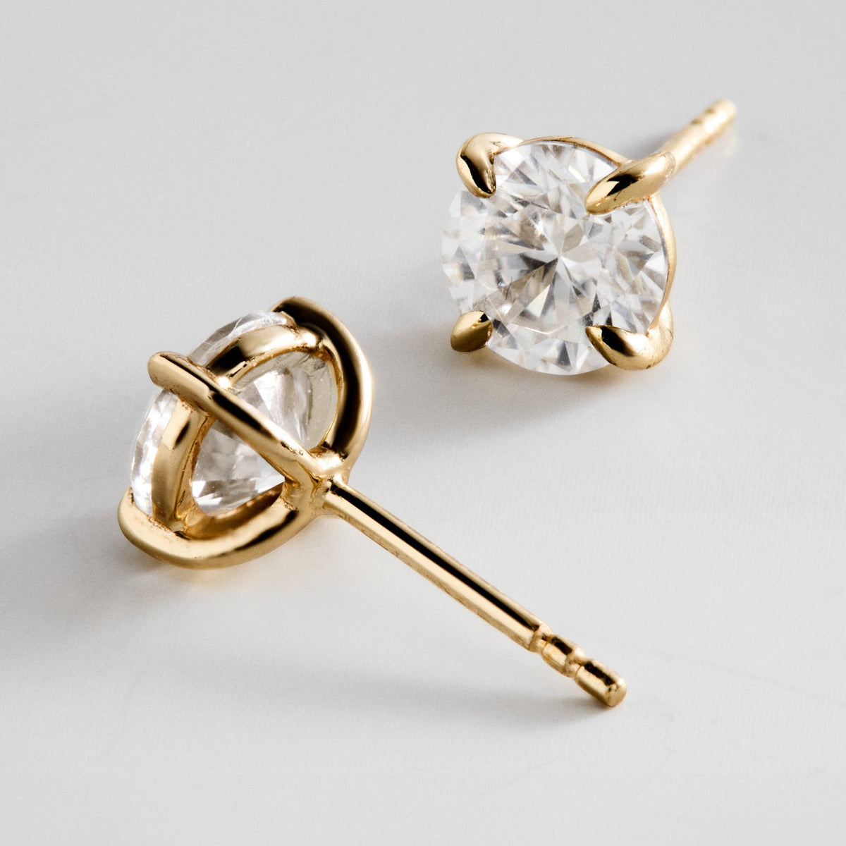 Lavisa - Essential Crystal And Moissanite Stud Earrings - Product Gallery View 9