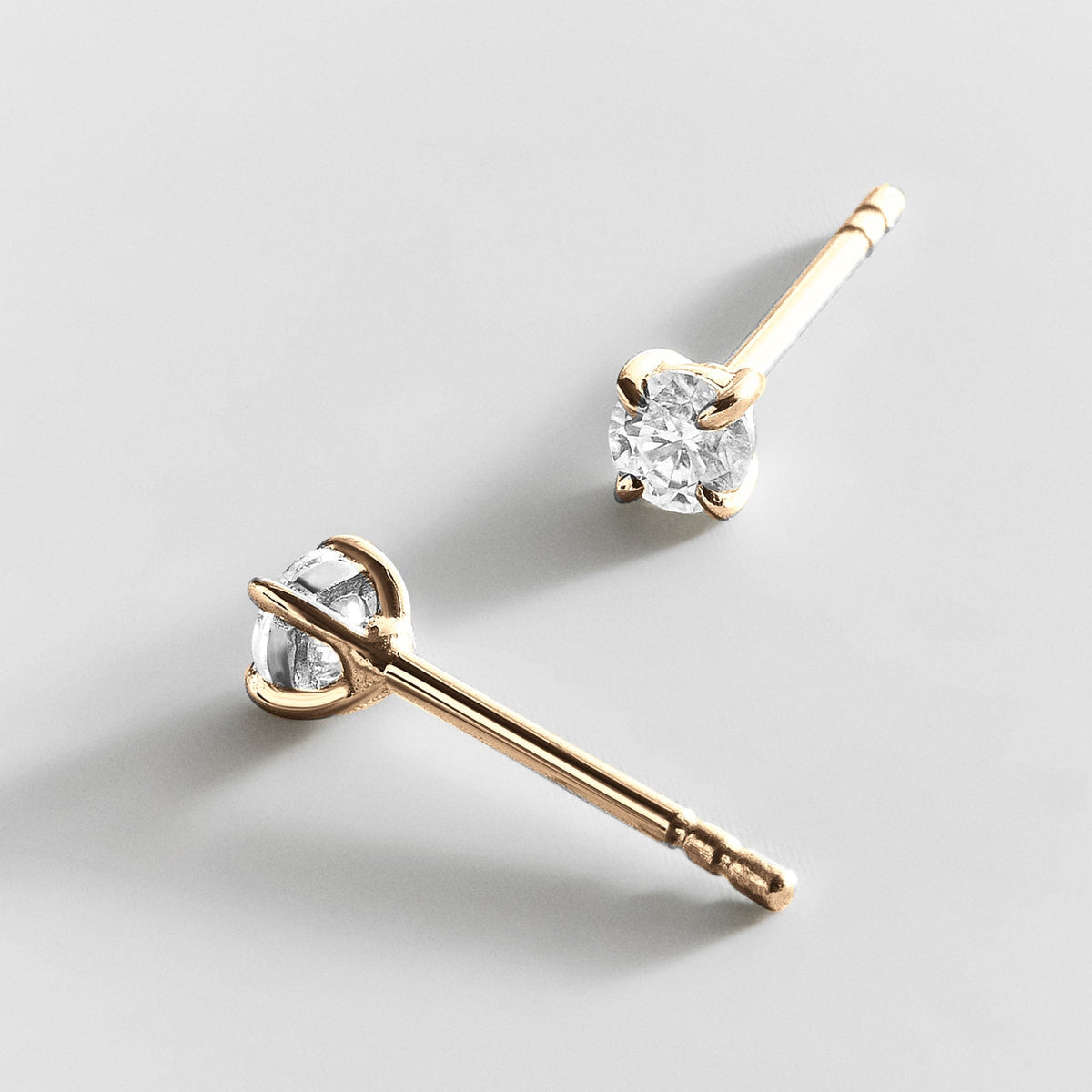 Lavisa - Essential Crystal And Moissanite Stud Earrings - Texture & Setting View