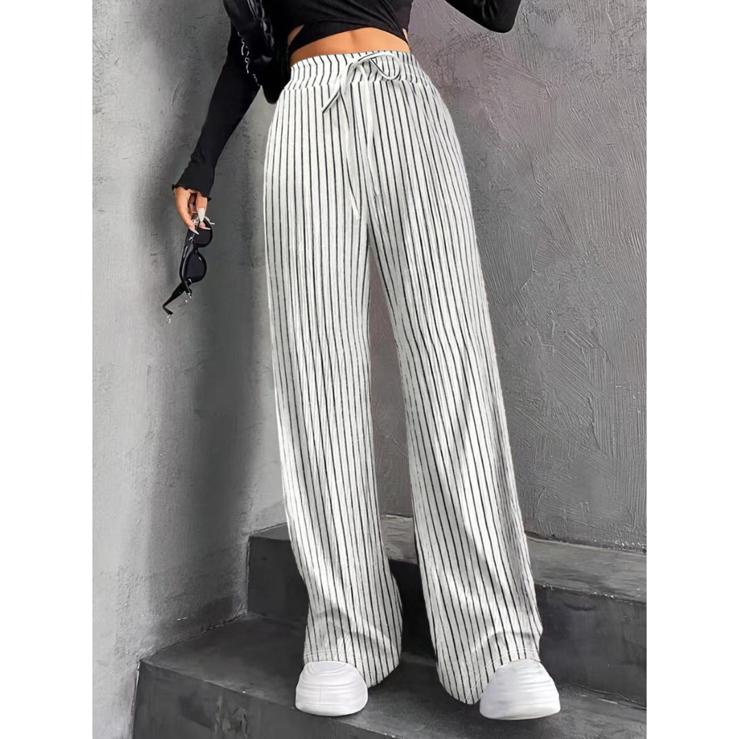 Lavisa - Women's High-Waisted Wide-Leg Relaxed Pants