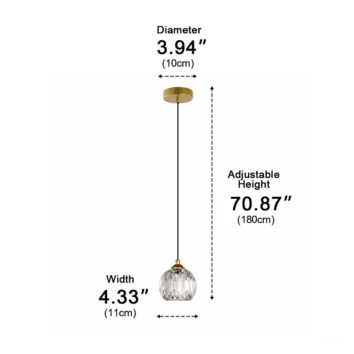 Lavisa - Modern Luxury Brass Crystal Pendant Light