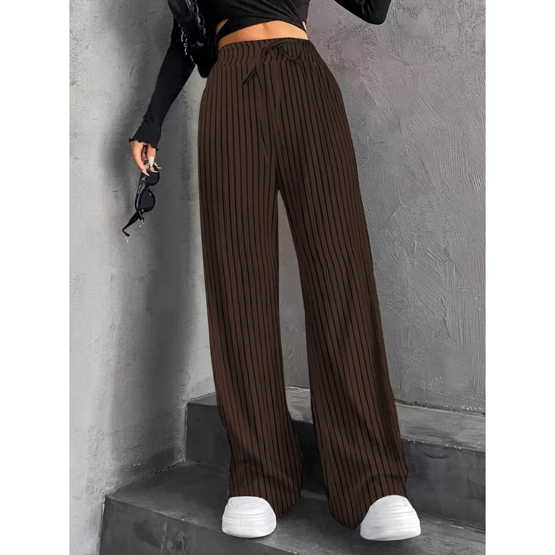 Lavisa - Women's High-Waisted Wide-Leg Relaxed Pants