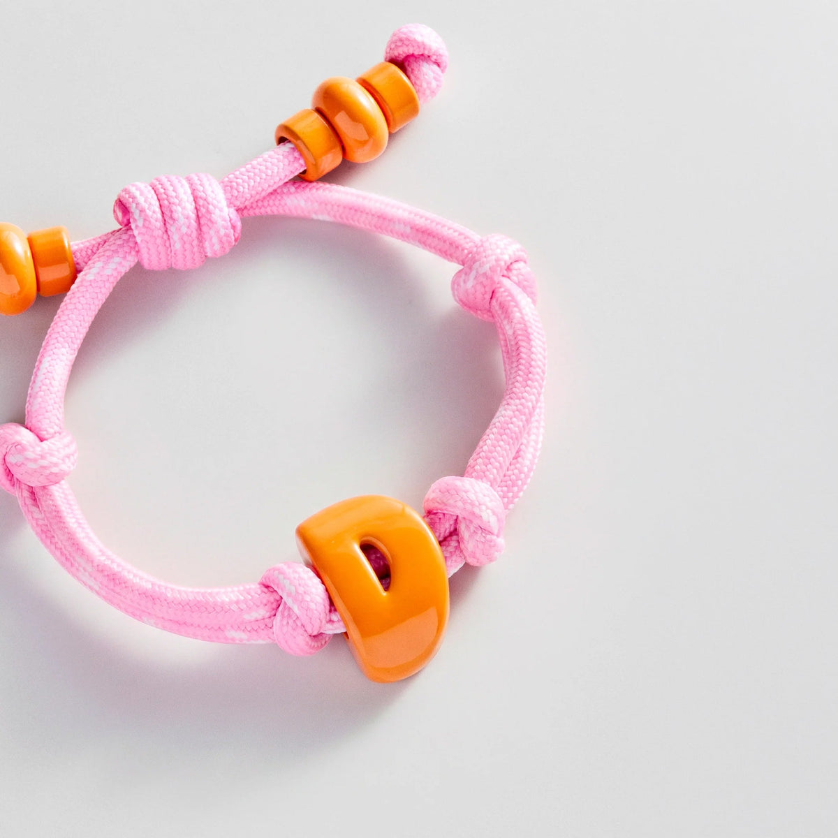Lavisa - Chunky Enamel Initial Custom Bracelet - On-Model & Scale View