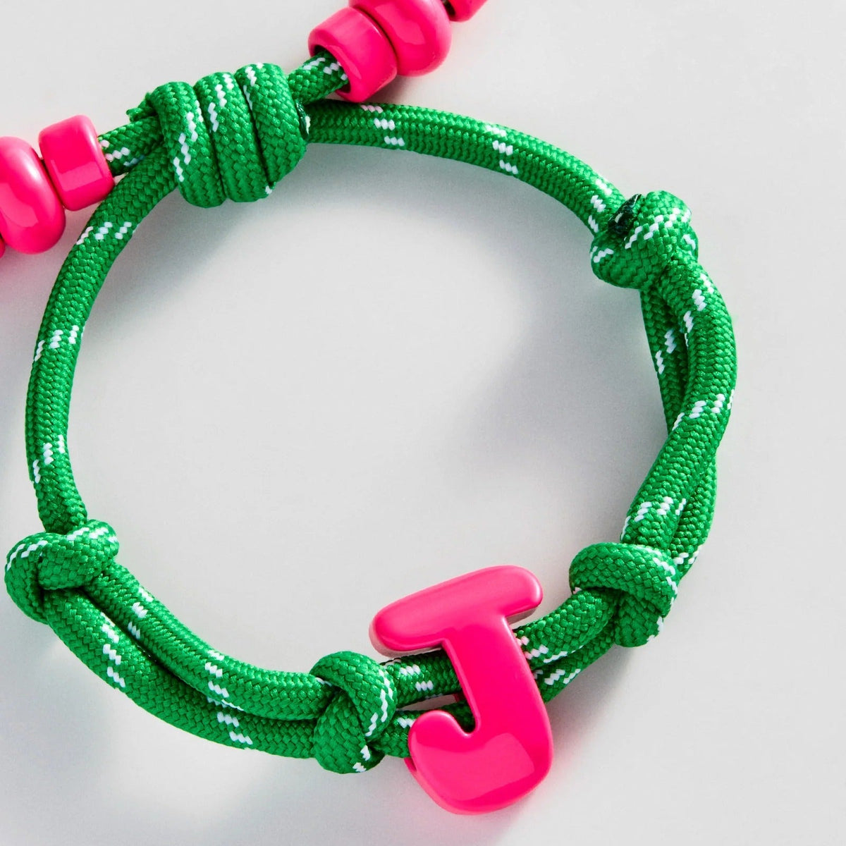 Lavisa - Custom Initial Enamel Bubble Bracelet Personalized Jewelry - On-Model & Scale View