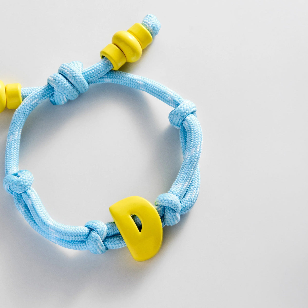 Lavisa - Custom Initial Enamel Bubble Bracelet Personalized Jewelry - On-Model & Scale View