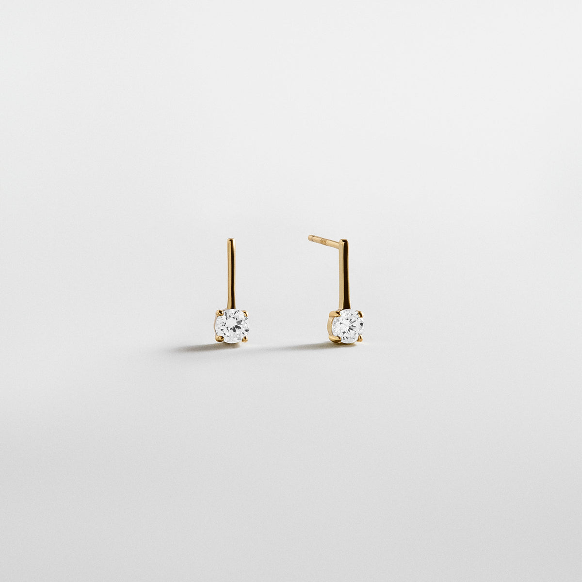 Lavisa Cubic Zirconia Drop Earrings in 14K Gold Plated Silver