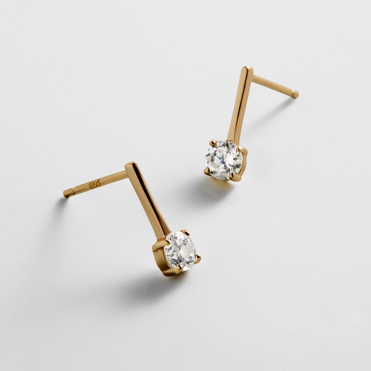 Lavisa - Cubic Zirconia Drop Earrings - On-Model & Scale View
