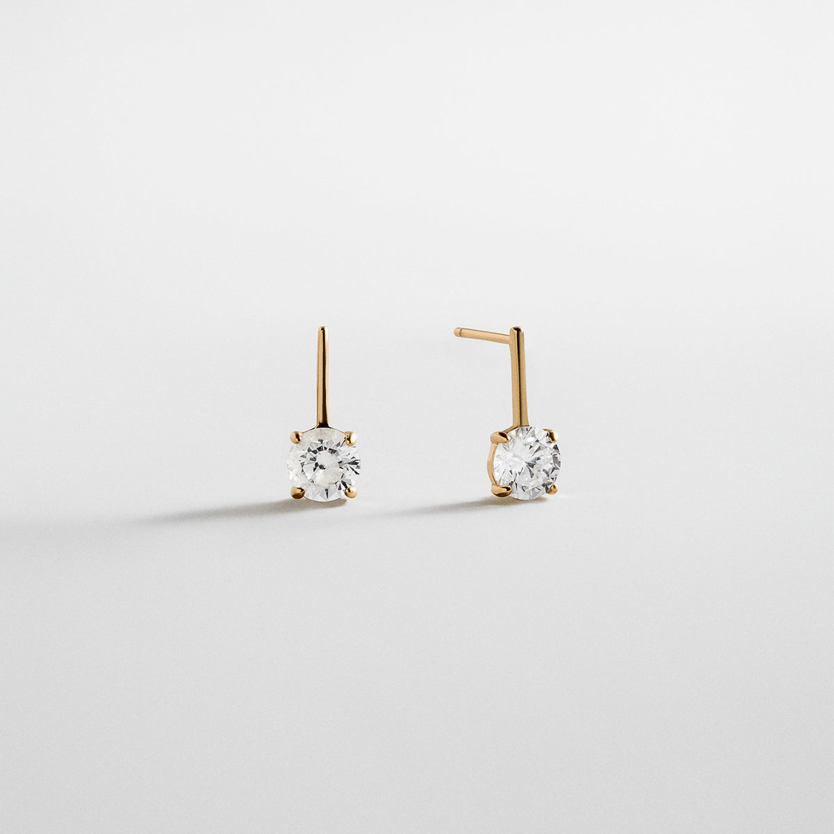 Lavisa - Cubic Zirconia Drop Earrings - Clasp & Finish View