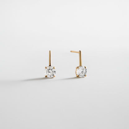 Lavisa - Cubic Zirconia Drop Earrings - Clasp & Finish View